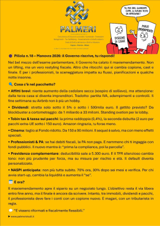 Maxiemendamento alla manovra 2026