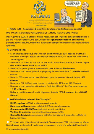 Incentivi assunzioni 2026