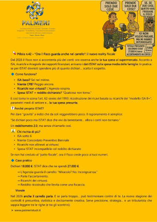 OCCHIO AL FISCO ED AL TUO CARRELLO