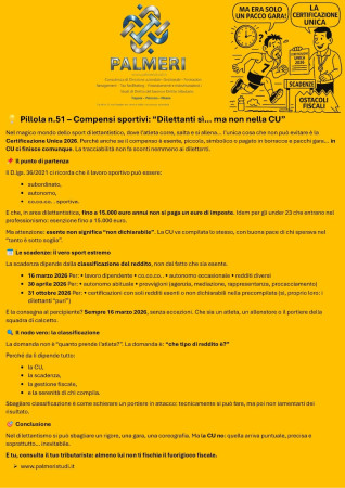 CUD 2026 E COMPENSI SPORTIVI PER DILETTANTI