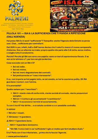 ISA punteggio 6...non stare tranquillo