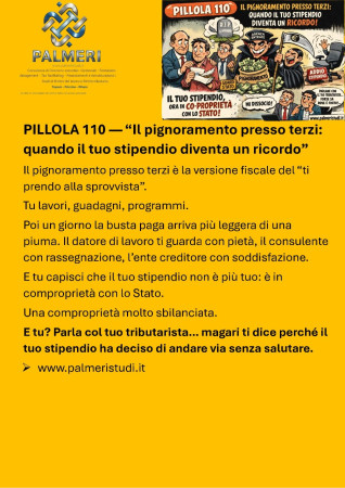 PIGNORAMENTO PRESSO TERZI