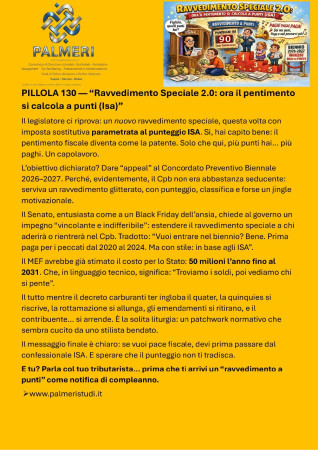 RAVVEDIMENTO SPECIALE ED ISA