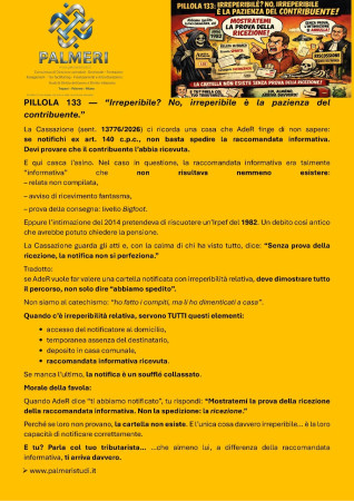 NOTIICHE FISCALI ULTIME DALLA CASSAZIONE