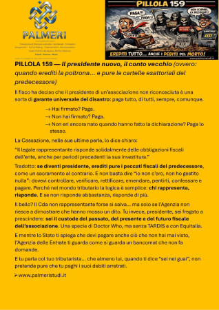 IL NUOVO PRESIDENTE? EREDITA TUTTO DAL VECCHIO!